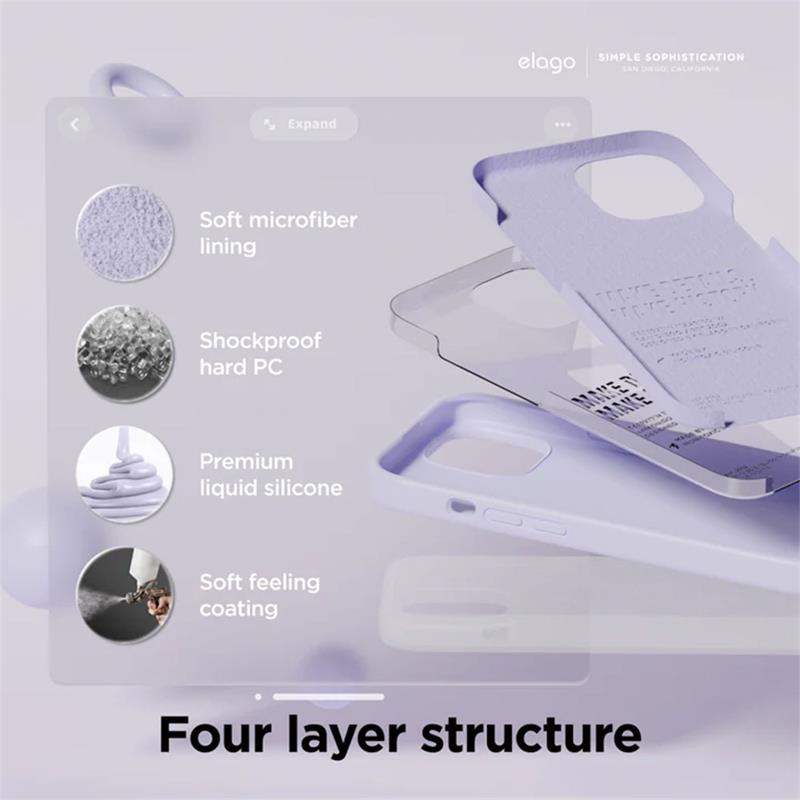 Elago kryt Silicone Case pre iPhone 15 - Gray