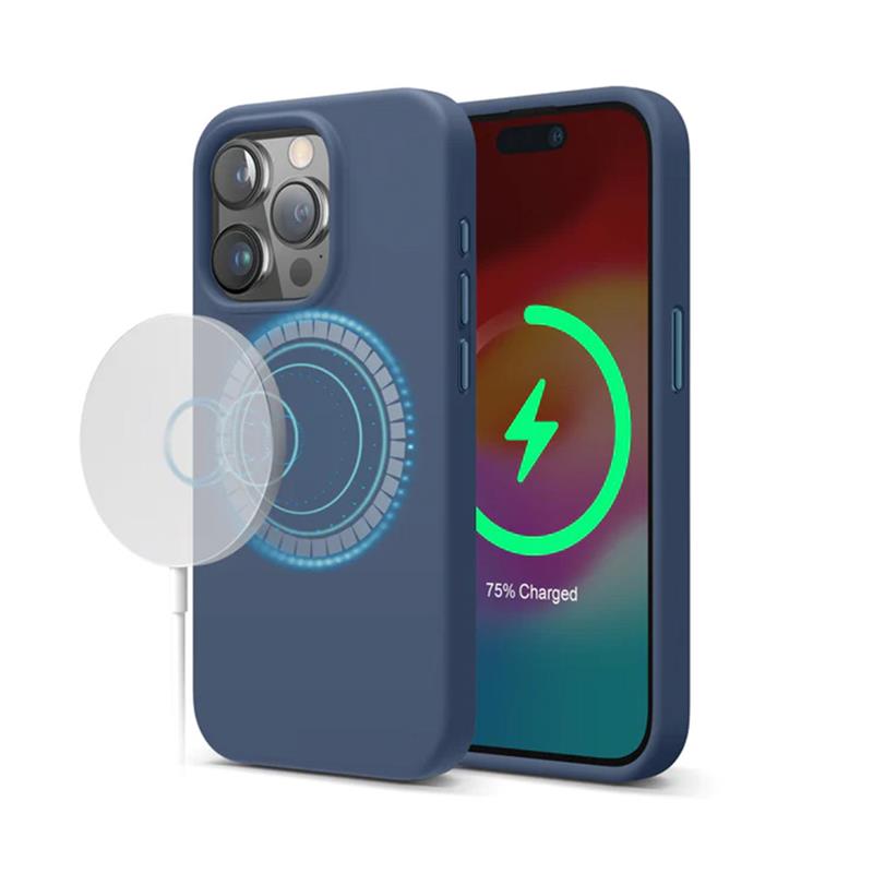 Elago kryt Silicone Case Magsafe pro iPhone 15 Pro - Jean Indigo
