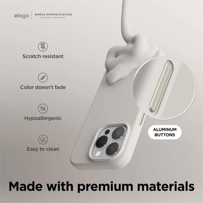 Elago kryt Silicone Case Magsafe pro iPhone 15 Pro - Medium Gray