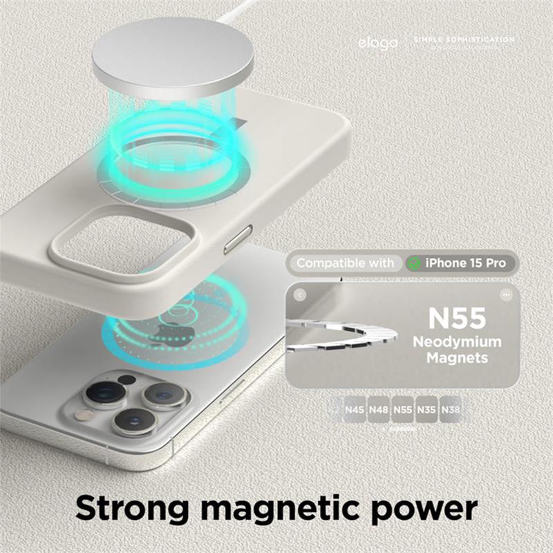 Elago kryt Silicone Case Magsafe pro iPhone 15 Pro - Medium Gray