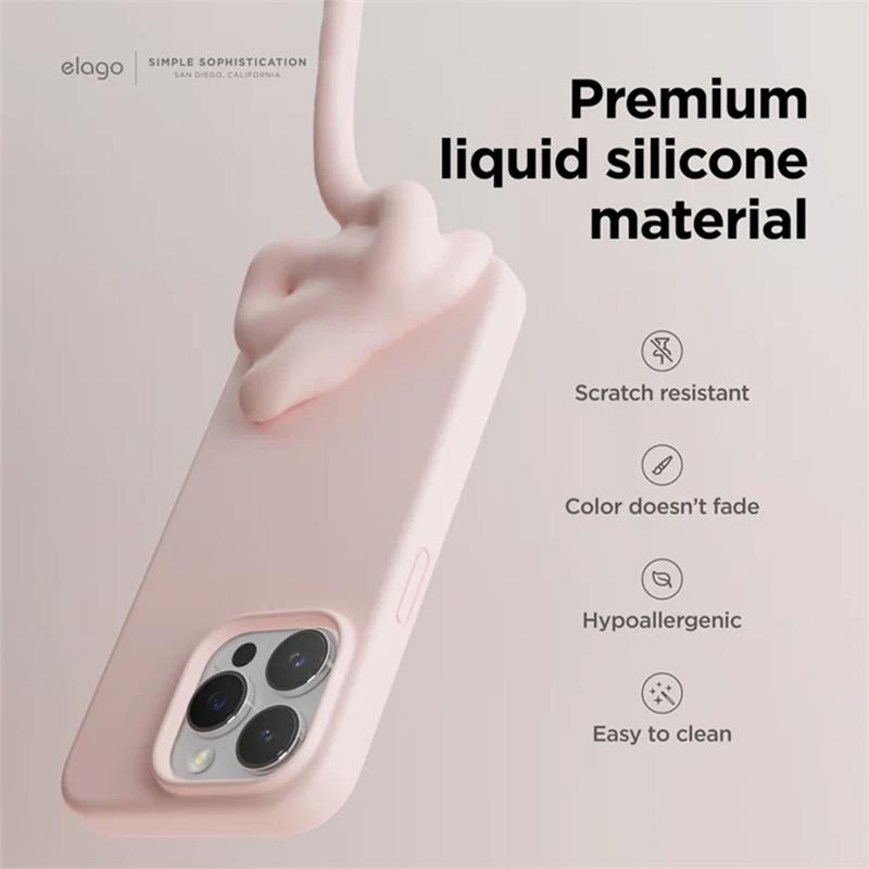Elago kryt Silicone Case pro iPhone 15 Pro - Stone