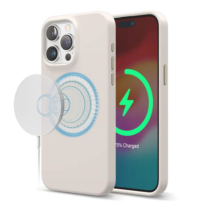 Elago kryt Silicone Case Magsafe pro iPhone 15 Pro Max - Stone