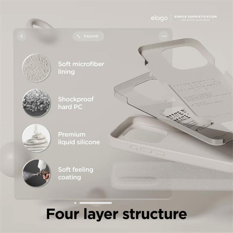 Elago kryt Silicone Case pro iPhone 15 Pro Max - Black