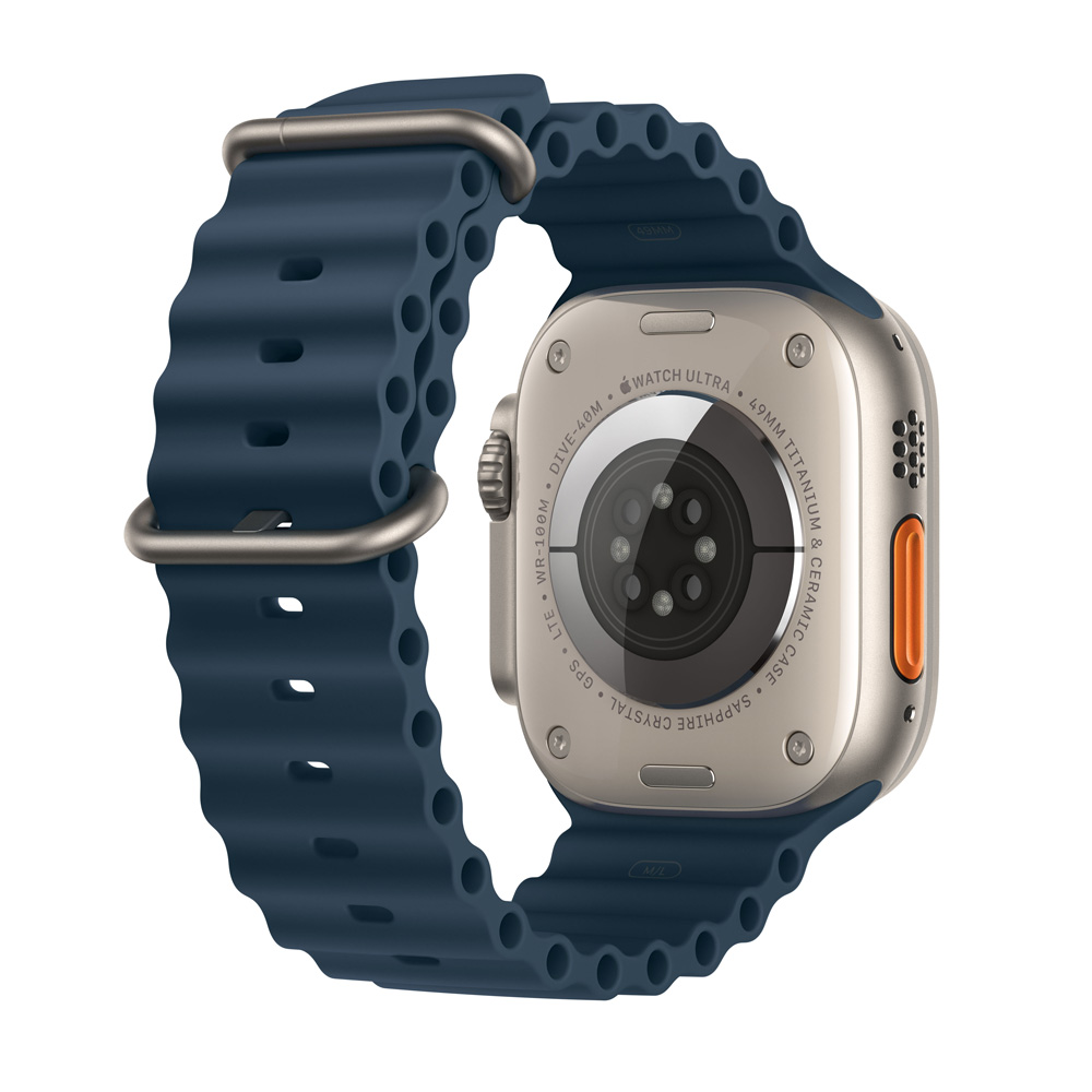Apple Watch Ultra 2 GPS + Cellular, 49mm Prírodný titán s modrým oceánskym remienkom
