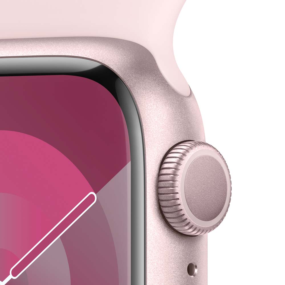 Apple Watch Series 9 GPS 41mm Pink Aluminium Case with Light Pink Sport Band - M/L