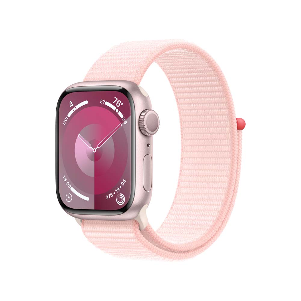 Apple Watch Series 9 GPS 41mm Pink Aluminium Case with Light Pink Sport Loop