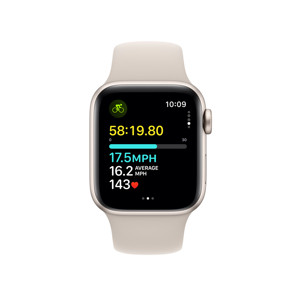 Apple Watch SE GPS 40mm Hviezdny biely hliník s hviezdnym bielym športovým remienkom - M/L