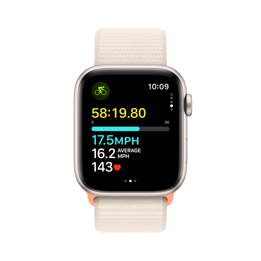 Apple Watch SE GPS 44mm Starlight Aluminium Case with Starlight Sport Loop
