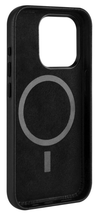 FIXED kožený kryt MagLeather s podporou MagSafe pro Apple iPhone 15 Plus, černý