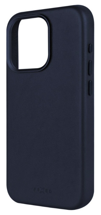 FIXED kožený kryt MagLeather s podporou MagSafe pro Apple iPhone 15, modrý