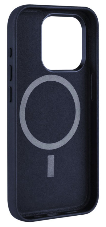 FIXED kožený kryt MagLeather s podporou MagSafe pro Apple iPhone 15, modrý