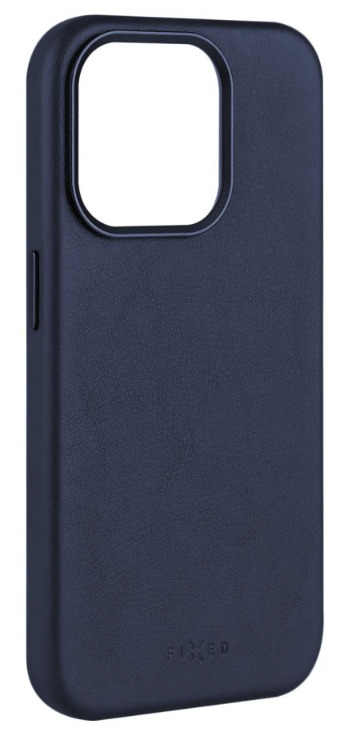 FIXED kožený kryt MagLeather s podporou MagSafe pro Apple iPhone 15 Pro Max, modrý
