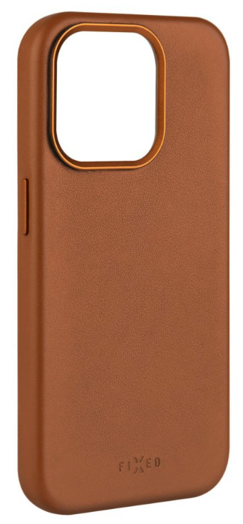 FIXED kožený kryt MagLeather s podporou MagSafe pro Apple iPhone 15 Pro, hnědý