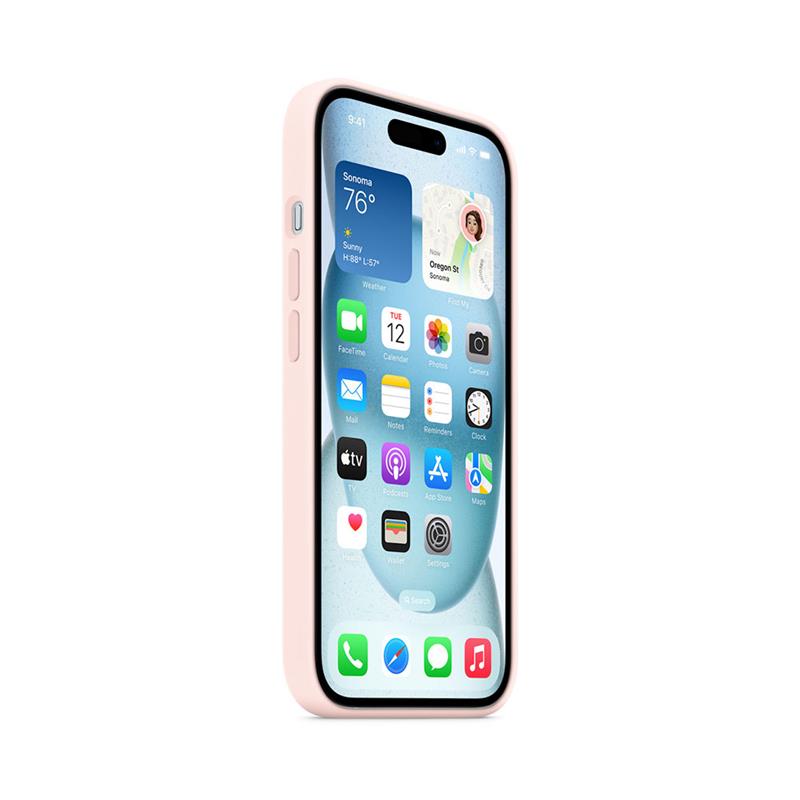iPhone 15 Silicone Case with MagSafe - Light Pink