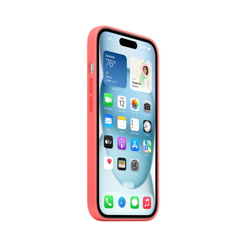 iPhone 15 Silicone Case with MagSafe-Guava