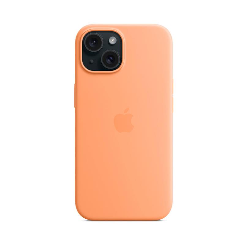 iPhone 15 Silicone Case with MagSafe - Orange Sorbet