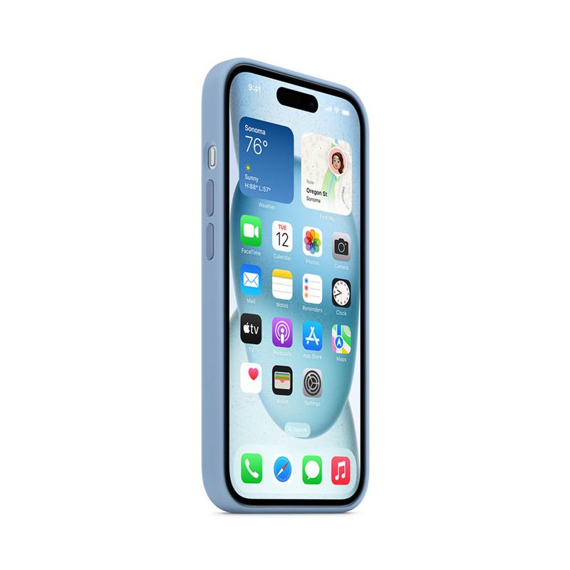 iPhone 15 Silicone Case with MagSafe - Winter Blue