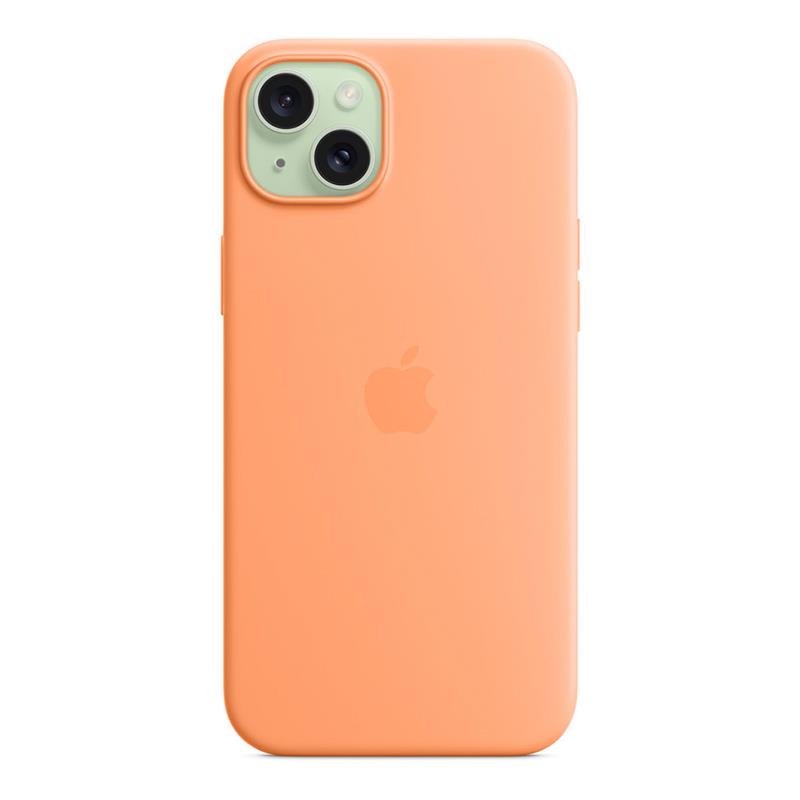 iPhone 15 Plus Silicone Case with MagSafe - Orange Sorbet