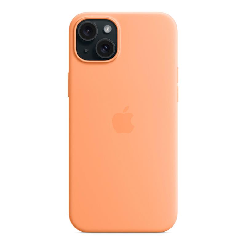 iPhone 15 Plus Silicone Case with MagSafe - Orange Sorbet