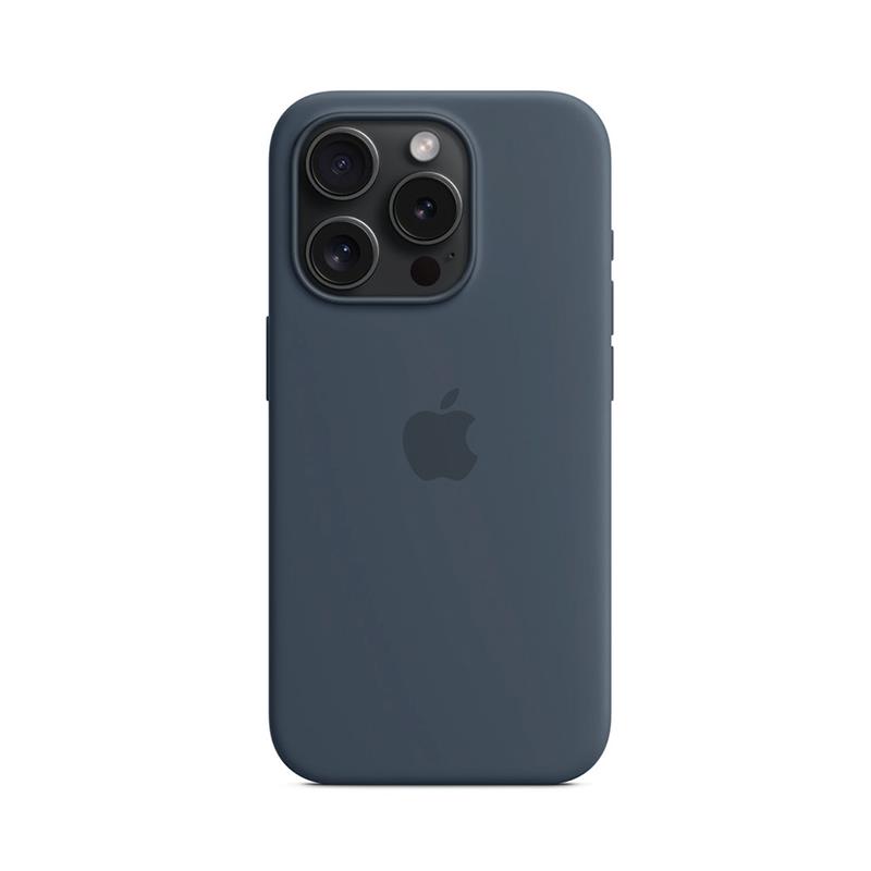 iPhone 15 Pro Silicone Case with MagSafe-Storm Blue