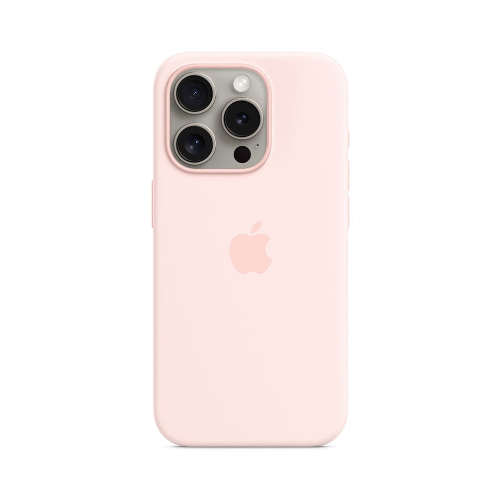 iPhone 15 Pro Silicone Case with MagSafe-Light Pink