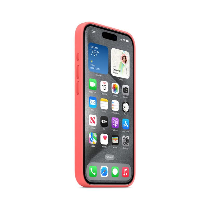 iPhone 15 Pro Silicone Case with MagSafe - Guava