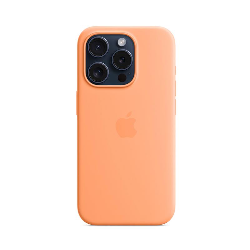 iPhone 15 Pro Silicone Case with MagSafe - Orange Sorbet