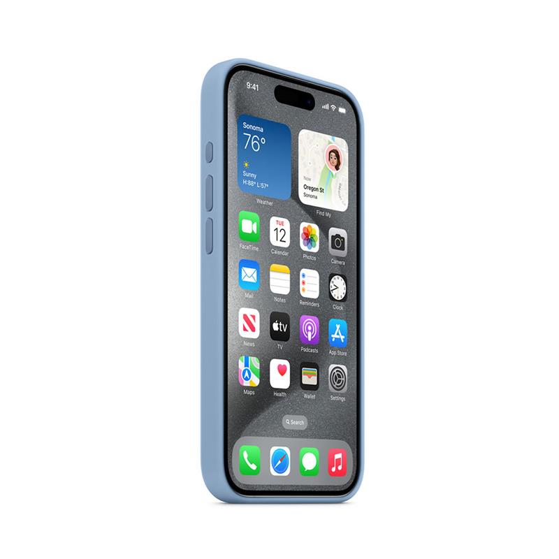 iPhone 15 Pro Silicone Case with MagSafe - Winter Blue