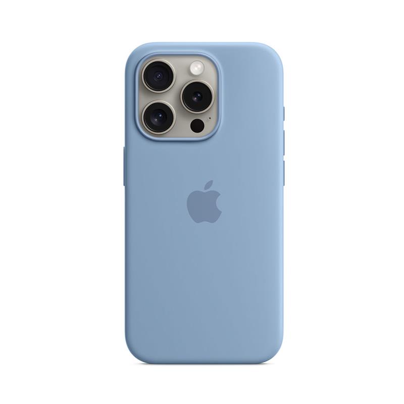 iPhone 15 Pro Silicone Case with MagSafe - Winter Blue