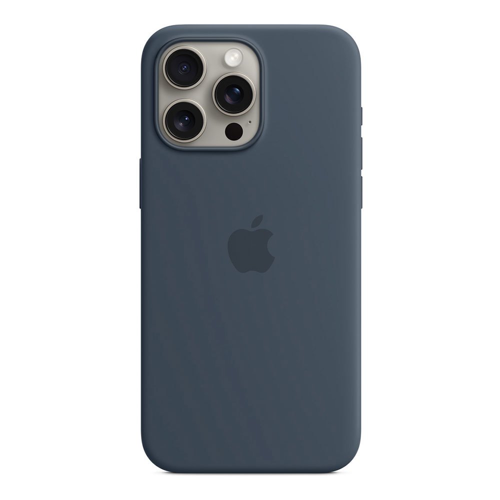 iPhone 15 Pro Max Silicone Case with MagSafe-Storm Blue