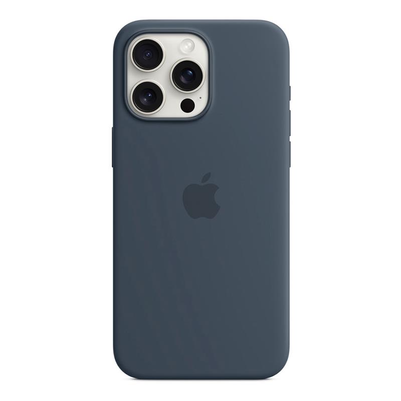 iPhone 15 Pro Max Silicone Case with MagSafe-Storm Blue