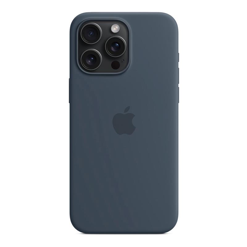 iPhone 15 Pro Max Silicone Case with MagSafe-Storm Blue