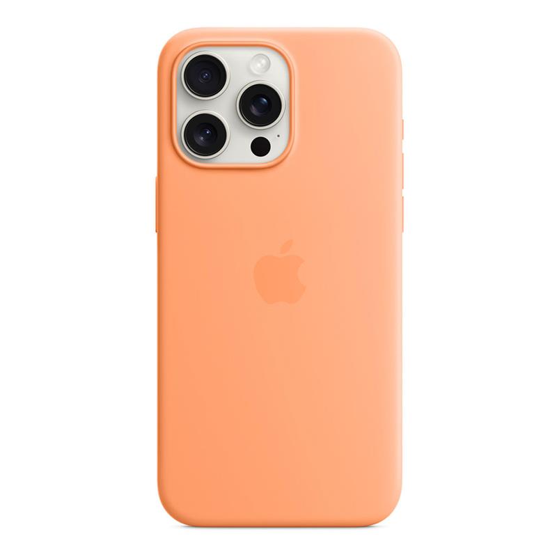 iPhone 15 Pro Max Silicone Case with MagSafe - Orange Sorbet