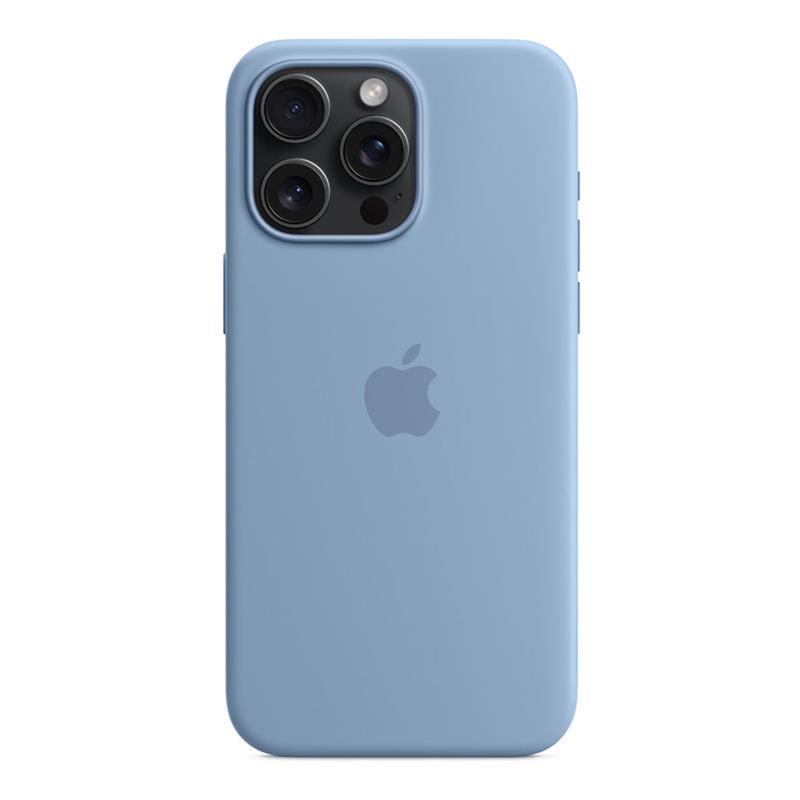 iPhone 15 Pro Max Silicone Case with MagSafe-Winter Blue