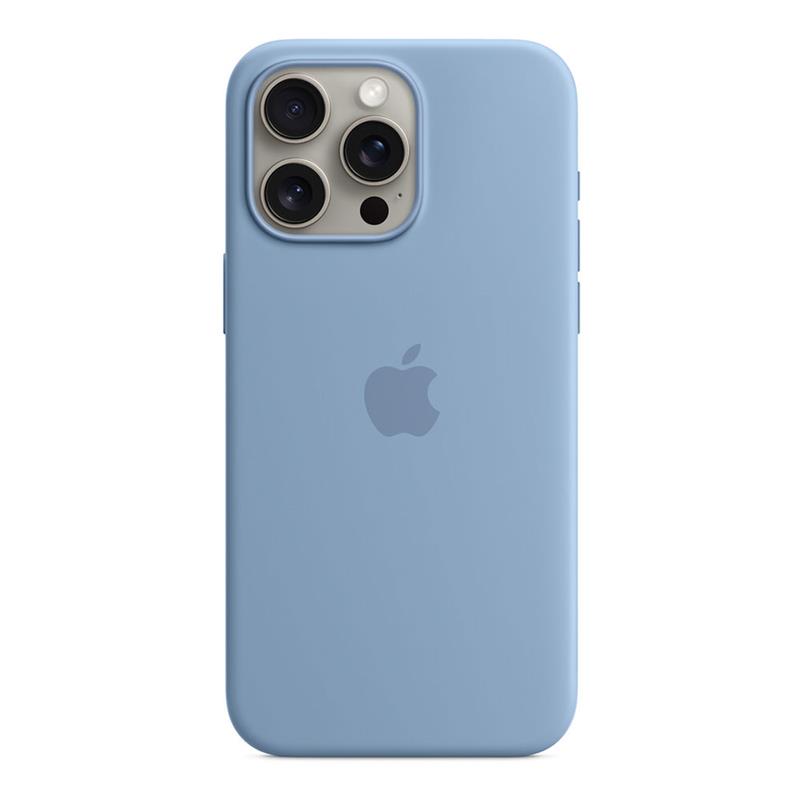 iPhone 15 Pro Max Silicone Case with MagSafe-Winter Blue