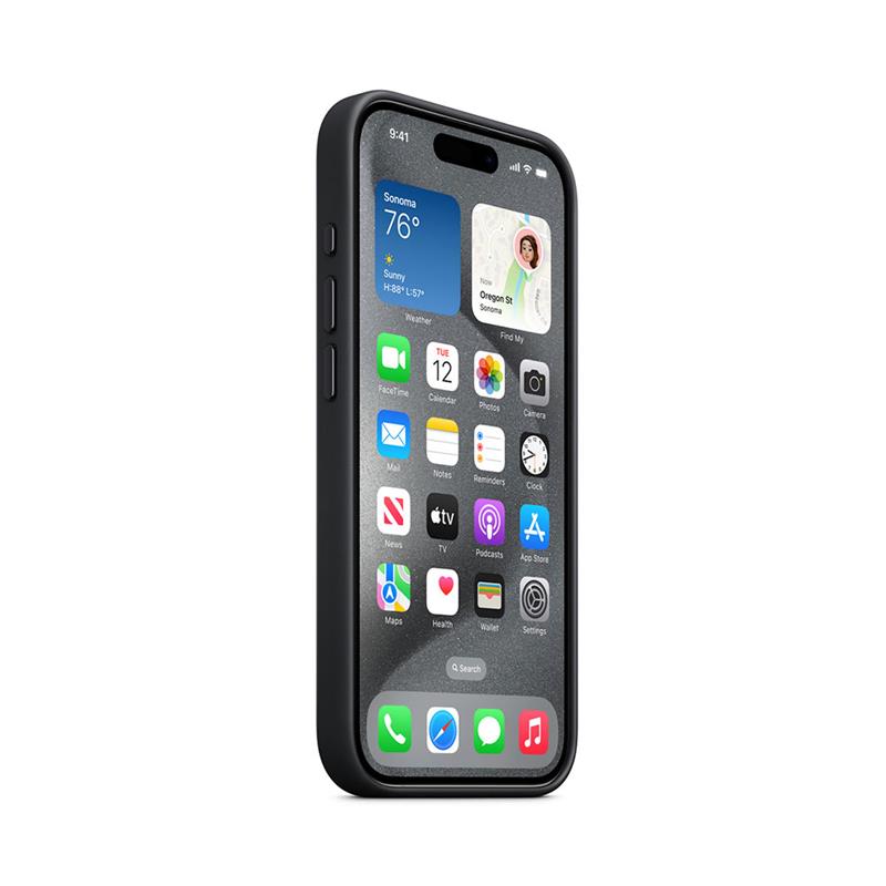 iPhone 15 Pro FineWoven Case with MagSafe - Black