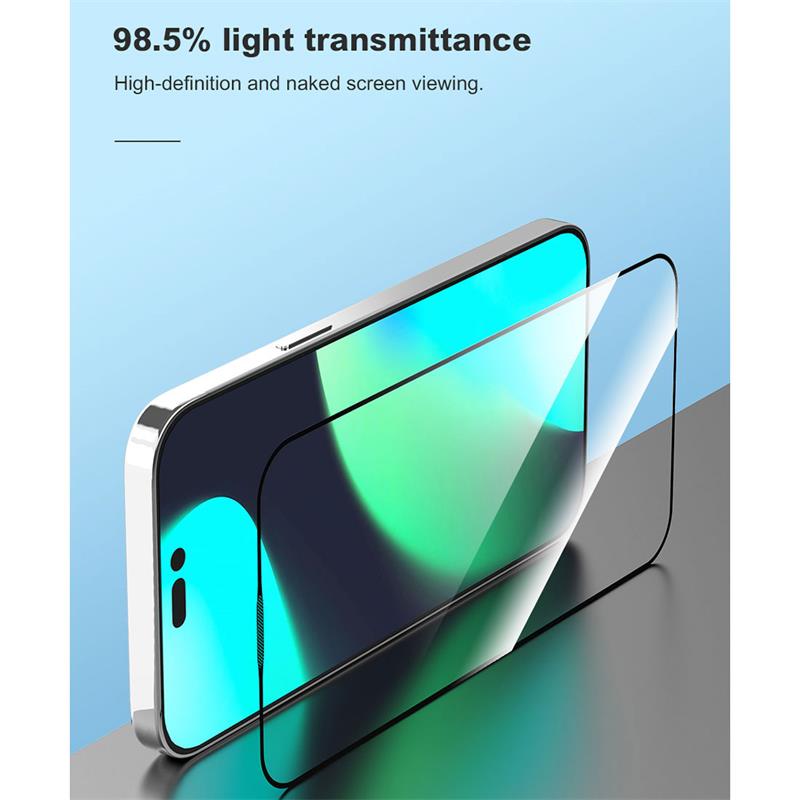 Devia ochranné sklo Van Series Anti-Static pro iPhone 15 Plus - Black Frame