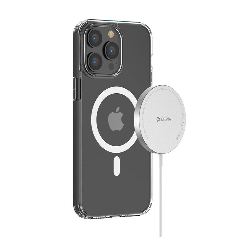 Devia kryt Pure Clear Magnetic Shockproof Case pre iPhone 15 Pro - Clear
