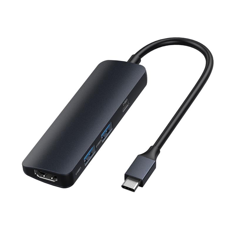 Devia USB-C Hub Leopard Series 4 in 1 - Gray