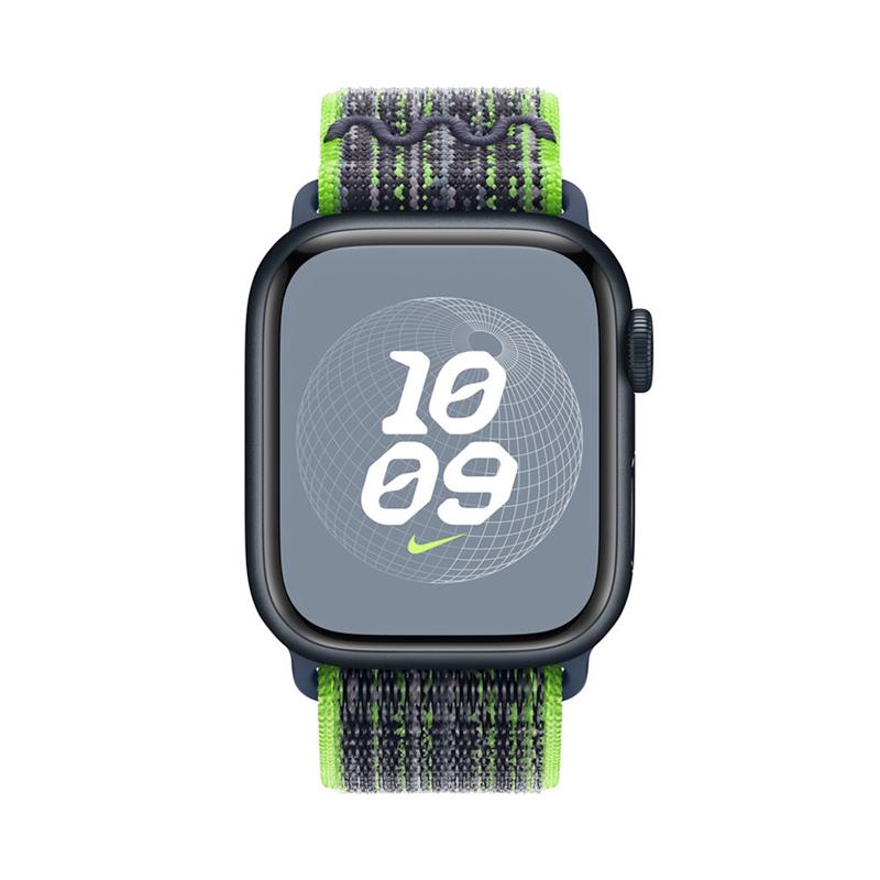 Apple Watch 41mm Bright Green/Blue Nike Sport Loop