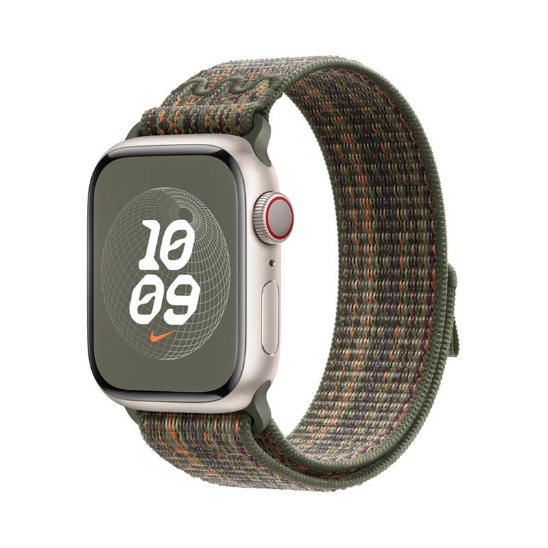 Apple Watch 41mm Sequoia/Orange Nike Sport Loop