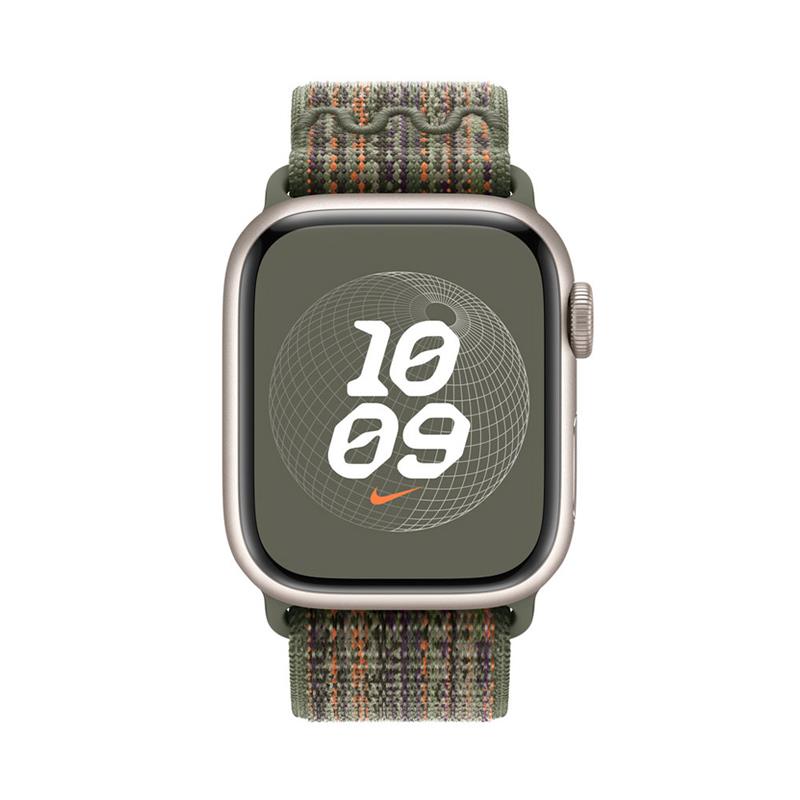 Apple Watch 41mm Sequoia/Orange Nike Sport Loop
