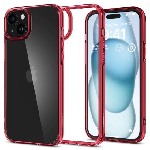 Spigen kryt Ultra Hybrid pre iPhone 15 - Red Crystal