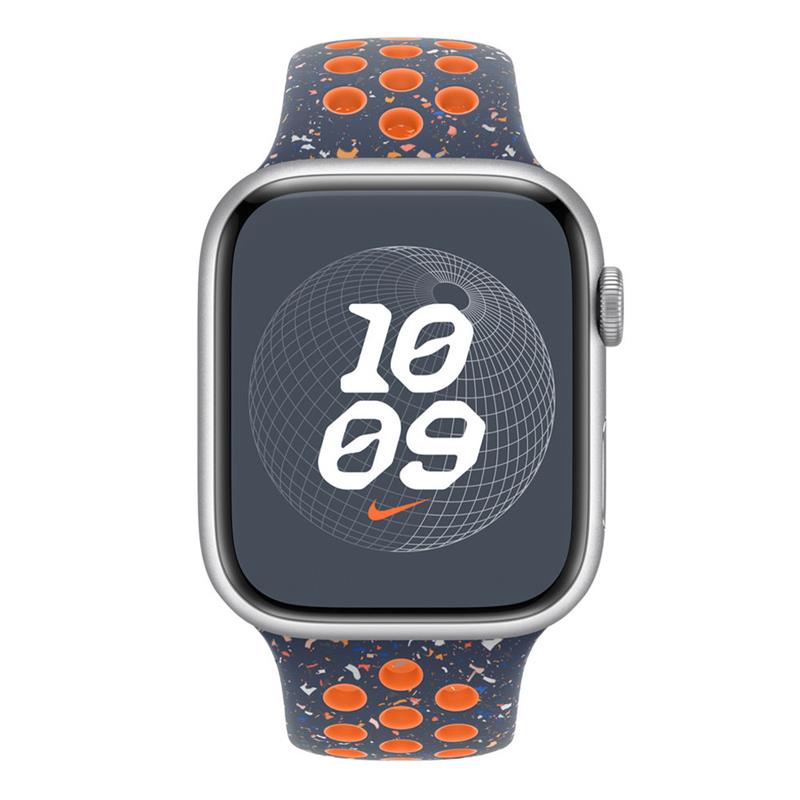 Apple Watch 45mm Blue Flame Nike Sport Band - M/L