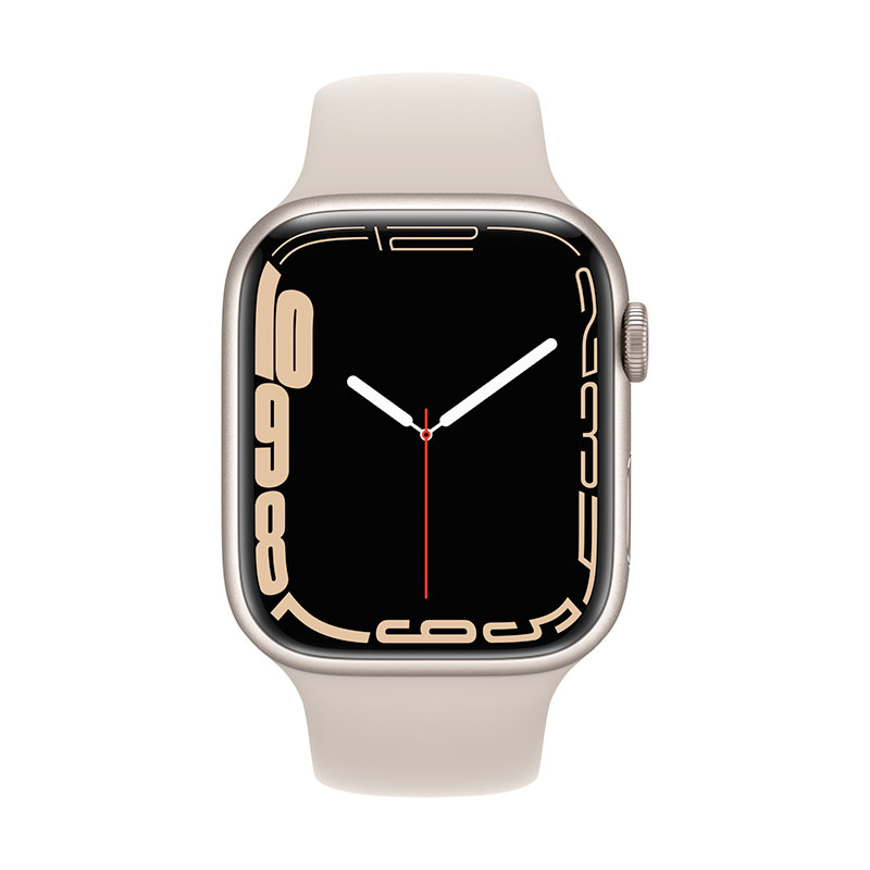 Apple Watch Series 7 GPS, 45mm Hvězdně bílý hliník *Třída A*