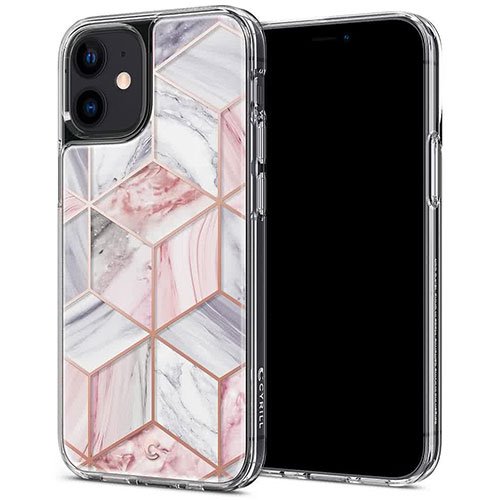 Spigen kryt Cecile pre iPhone 12 mini - Pink Marble