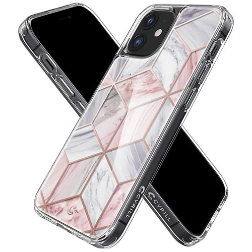 Spigen kryt Cecile pre iPhone 12 mini - Pink Marble