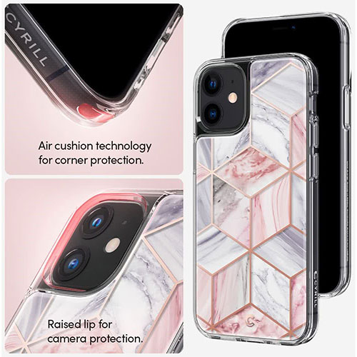 Spigen kryt Cecile pre iPhone 12 mini - Pink Marble