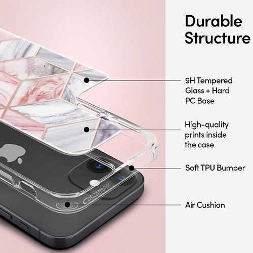 Spigen kryt Cecile pre iPhone 12 mini - Pink Marble