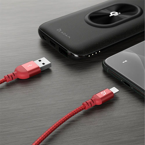 Adam Elements kábel PeAk III 120B Lightning to USB 1,2m - Red